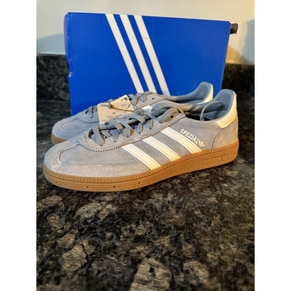 JH8665 adidas Handball Spezial Halo Silver Cloud‎ White (GS) Size 6 US UK 5.5